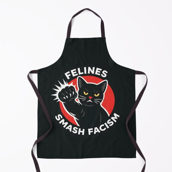 Item preview, Felines Smash Fascism – Power Paw Black Cat Sticker with Red Impact Circle Bold Protest Design for Cool Rebels designed and sold by WAUZ.