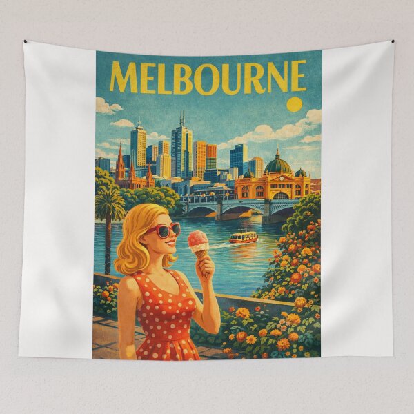 Item preview, Melbourne Victoria Yarra River Flinders Street Federation Square designed and sold by Places On Earth.