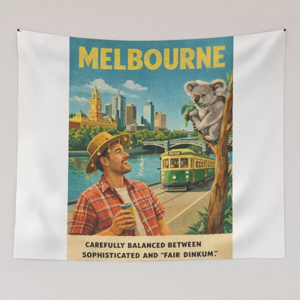 Item preview, Melbourne Yarra River Flinders Street Station and City Skyline designed and sold by Places On Earth.