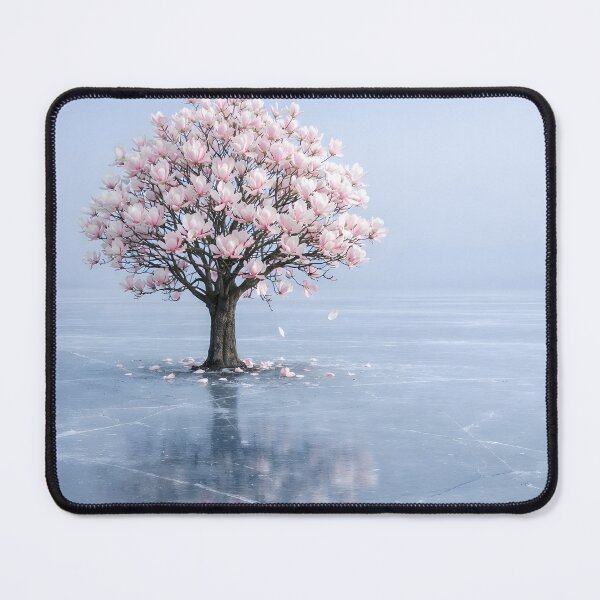 Item preview, Magnolia Tree on Ice - Surreal Pink Floral Zen Art designed and sold by frankseebald.