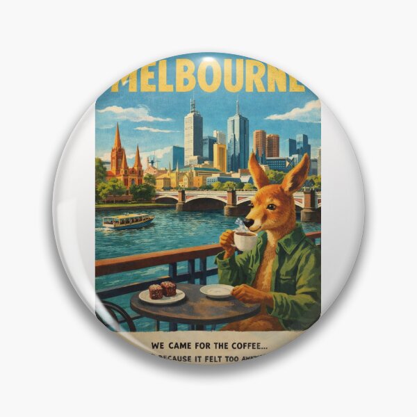 Item preview, Melbourne Yarra River Cafe Culture and Princes Bridge Skyline designed and sold by Places On Earth.