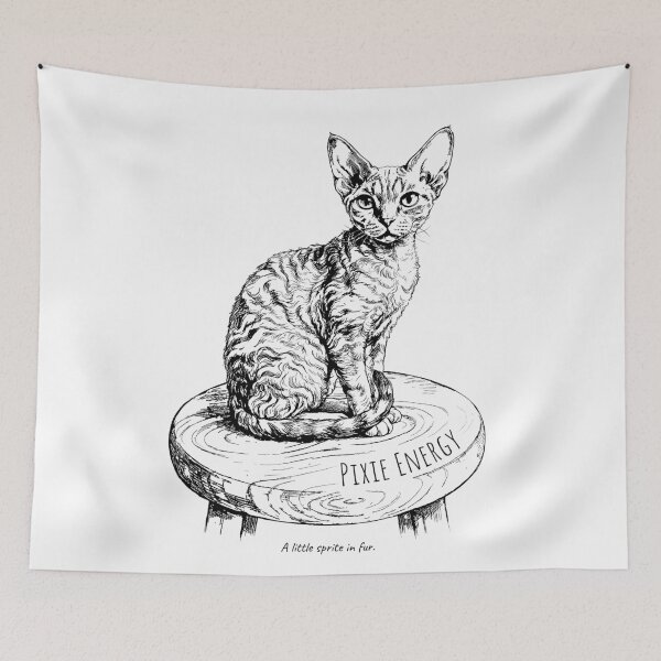Item preview, The Pixie Perch - Devon Rex Cat designed and sold by bapupa.