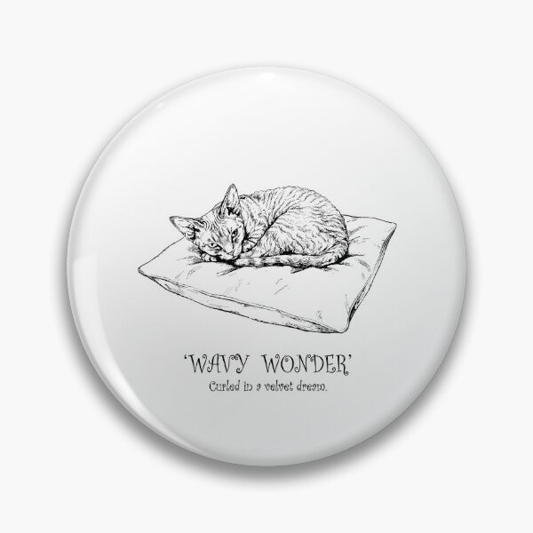 Item preview, Wavy Whisker Magic - Devon Rex Cat designed and sold by bapupa.