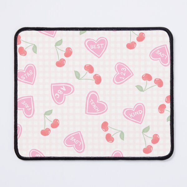 Item preview, Teacher Candy Heart Pattern | Cute Teacher Appreciation Gift | Pink Gingham Cherry Preppy Aesthetic designed and sold by TheSmartyArty.