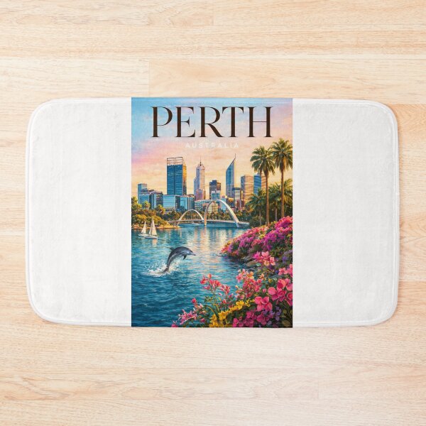 Item preview, Perth Swan River Elizabeth Quay and City Skyline designed and sold by Places On Earth.