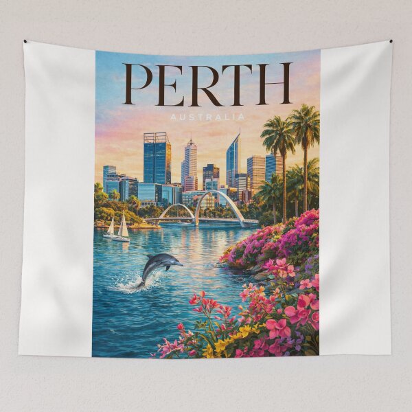 Item preview, Perth Swan River Elizabeth Quay and City Skyline designed and sold by Places On Earth.