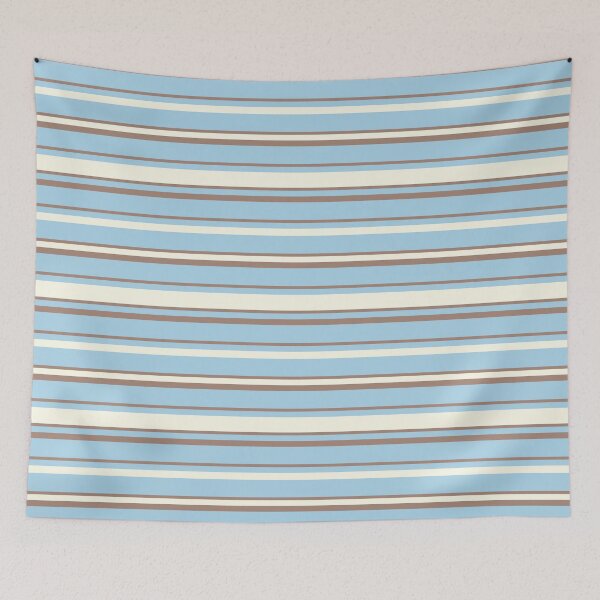 Item preview, Cute Blue and Brown Stripe Pattern designed and sold by kindacute-shop.