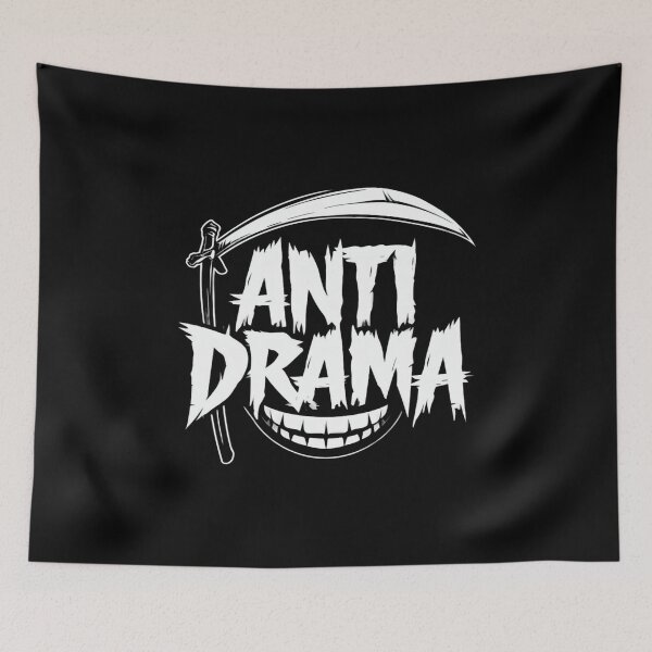 Item preview, Anti Drama Graphic • Edgy Scythe & Skull Typography • Bold Dark Aesthetic Statement Design designed and sold by Bright Nest Studio.