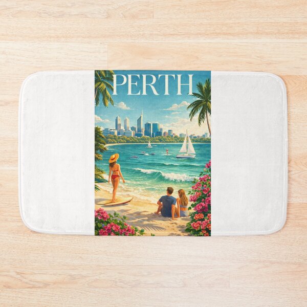 Item preview, Perth Swan River Coastline and Western Australia Skyline designed and sold by Places On Earth.