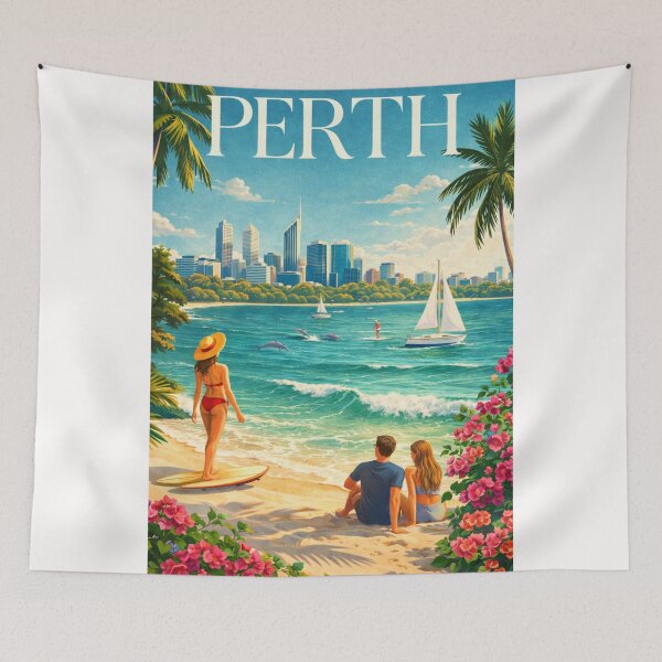 Item preview, Perth Swan River Coastline and Western Australia Skyline designed and sold by Places On Earth.