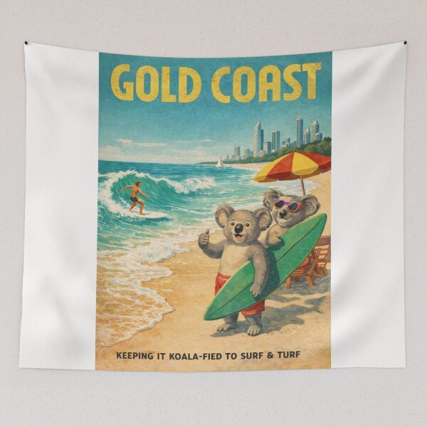 Item preview, Gold Coast Surfers Paradise Skyline and Pacific Ocean Beaches designed and sold by Places On Earth.