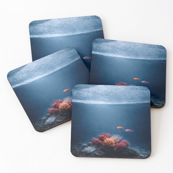 Item preview, Coral Reef on Ice - Surreal Underwater Zen Nature Art designed and sold by frankseebald.