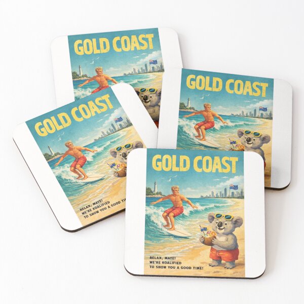 Item preview, Gold Coast Surfers Paradise Beaches and Queensland Coastal Skyline designed and sold by Places On Earth.