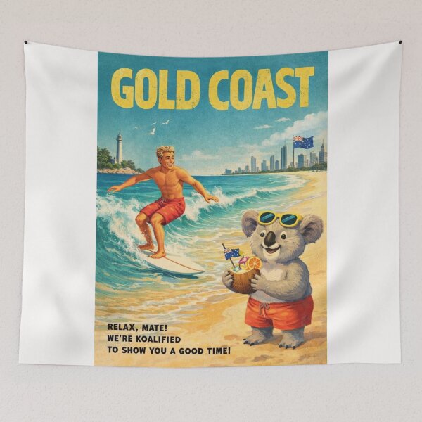 Item preview, Gold Coast Surfers Paradise Beaches and Queensland Coastal Skyline designed and sold by Places On Earth.