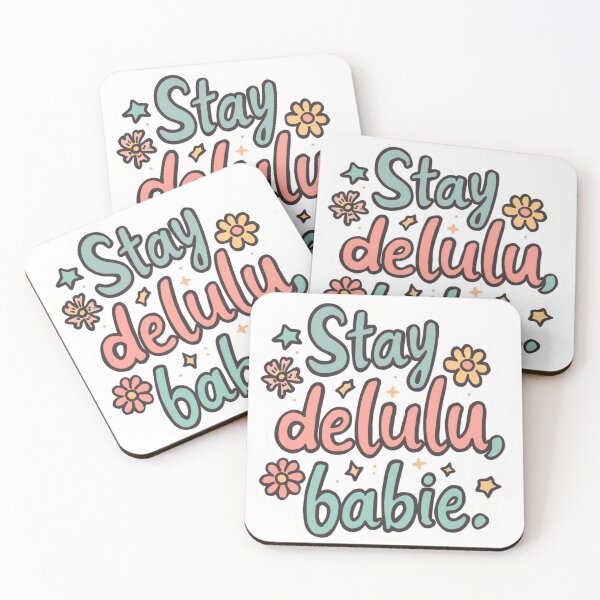 Item preview, Stay Delulu  babie quotes meme stickers| Delulu Is The Solulu Sticker | Funny Meme Aesthetic | In My Delulu Era 2026 | Kpop Delusional overthinking manVibes v12 designed and sold by CosmicNook1.