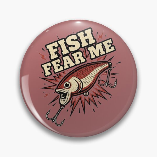 Item preview, Fish Fear Me - Vintage Fishing Lure Graphic designed and sold by InkWeaveShop.