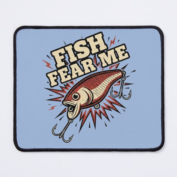 Item preview, Fish Fear Me - Vintage Fishing Lure Graphic designed and sold by InkWeaveShop.