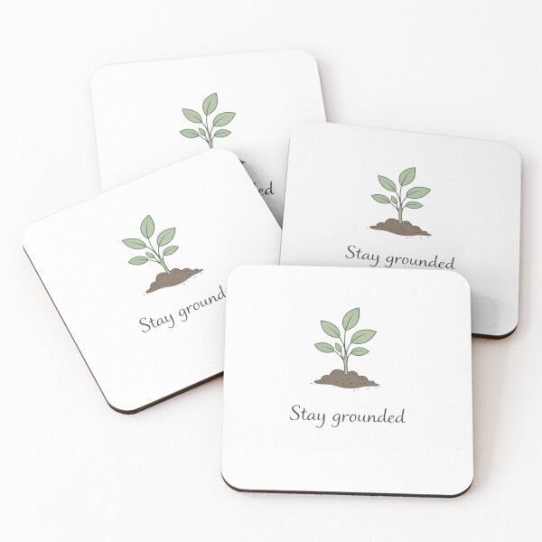 Item preview, Stay Grounded – Minimalist Botanical Motivation Illustration designed and sold by VeroChaos.