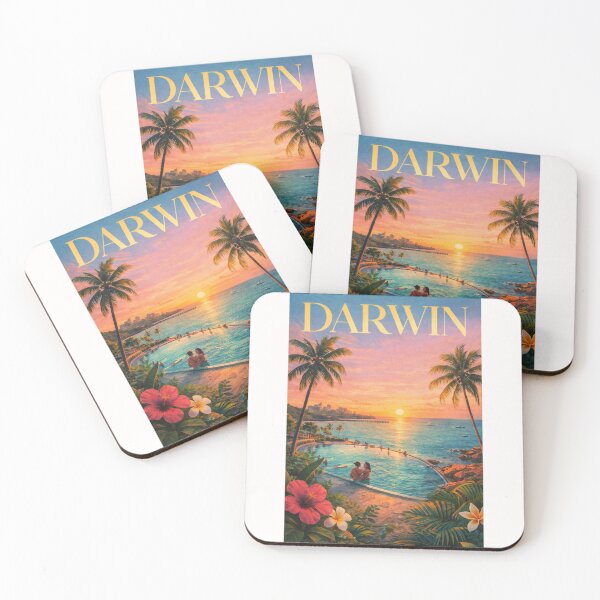 Item preview, Darwin Waterfront Lagoon Sunset at Stokes Hill Wharf and Bicentennial Park designed and sold by Places On Earth.