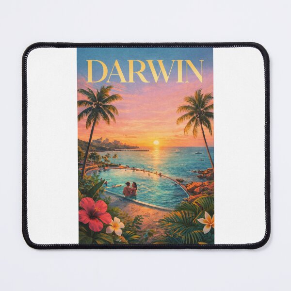 Item preview, Darwin Waterfront Lagoon Sunset at Stokes Hill Wharf and Bicentennial Park designed and sold by Places On Earth.
