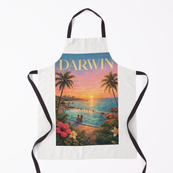 Item preview, Darwin Waterfront Lagoon Sunset at Stokes Hill Wharf and Bicentennial Park designed and sold by Places On Earth.