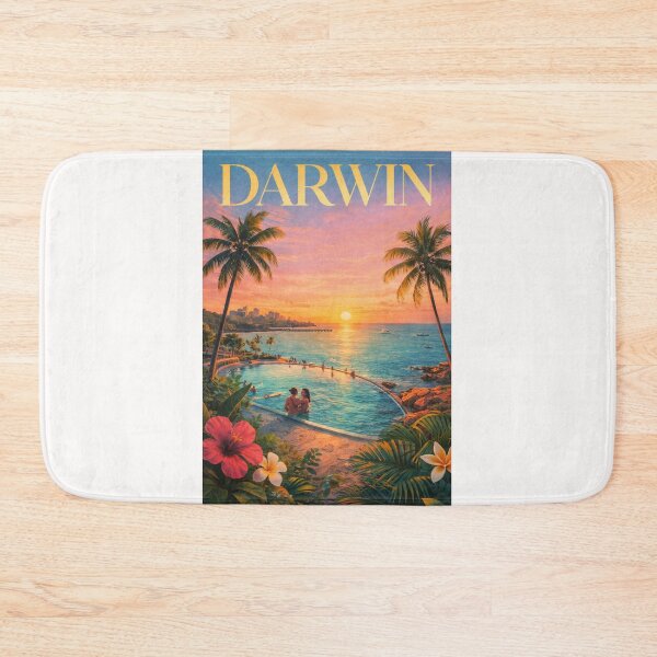 Item preview, Darwin Waterfront Lagoon Sunset at Stokes Hill Wharf and Bicentennial Park designed and sold by Places On Earth.