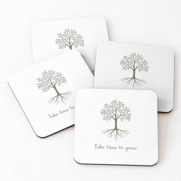 Item preview, Take Time to Grow – Minimalist Botanical Motivation Illustration designed and sold by VeroChaos.