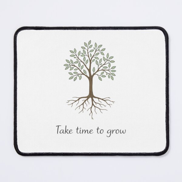 Item preview, Take Time to Grow – Minimalist Botanical Motivation Illustration designed and sold by VeroChaos.