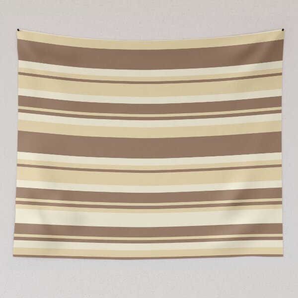 Item preview, Classic Brown Beige Stripe Pattern designed and sold by kindacute-shop.