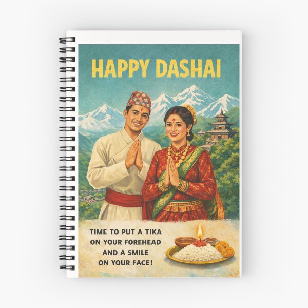 Item preview, Happy Dashain Wishes in Kathmandu Nepal Festival with Tika designed and sold by Places On Earth.