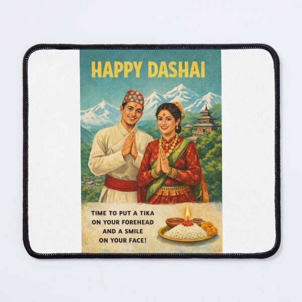 Item preview, Happy Dashain Wishes in Kathmandu Nepal Festival with Tika designed and sold by Places On Earth.