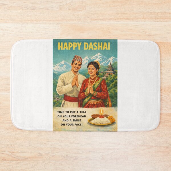 Item preview, Happy Dashain Wishes in Kathmandu Nepal Festival with Tika designed and sold by Places On Earth.