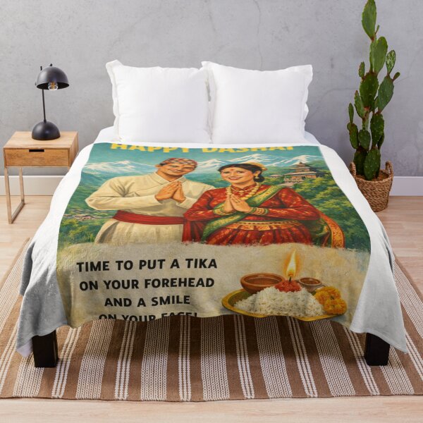 Item preview, Happy Dashain Wishes in Kathmandu Nepal Festival with Tika designed and sold by Places On Earth.