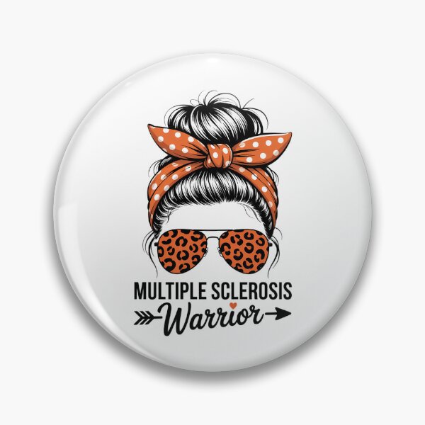 Item preview, MS Warrior Messy Bun - Multiple Sclerosis Awareness designed and sold by Formatage.
