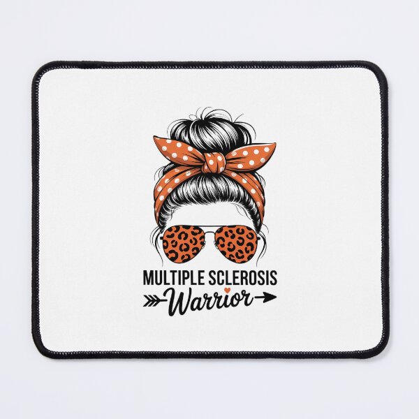 Item preview, MS Warrior Messy Bun - Multiple Sclerosis Awareness designed and sold by Formatage.