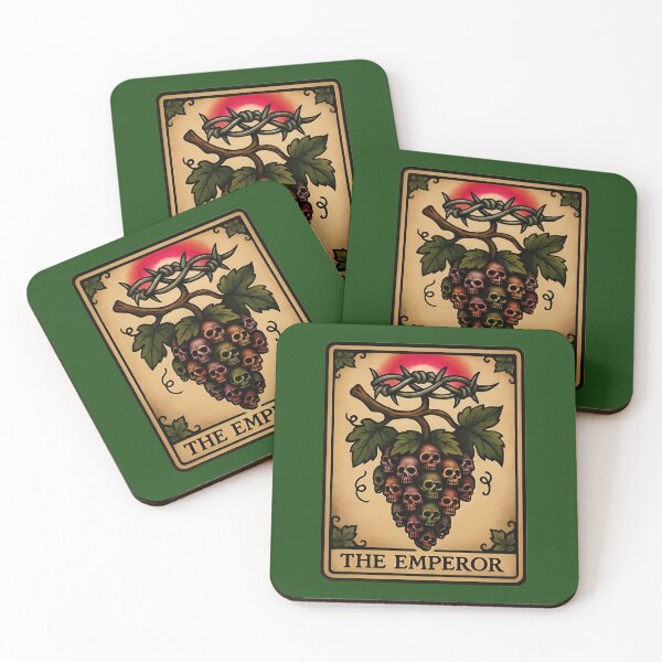 Item preview, The Emperor Tarot Card - Skull Grape Cluster Edition designed and sold by MrVisnjan.