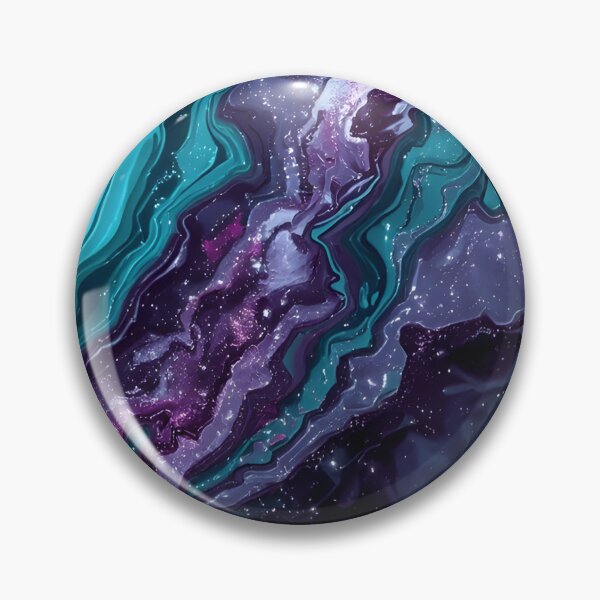Item preview, Galactic Agate - Violet and Teal Fluid Marble designed and sold by ViralVibeLab.