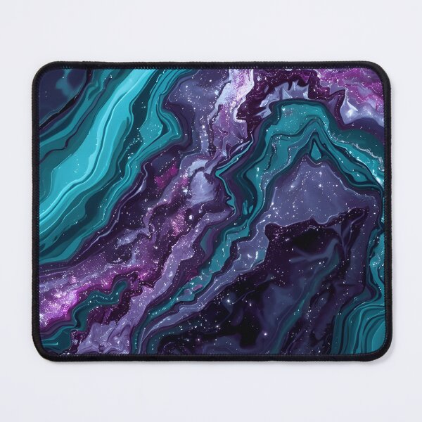 Item preview, Galactic Agate - Violet and Teal Fluid Marble designed and sold by ViralVibeLab.