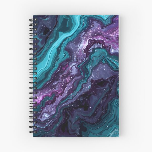 Item preview, Galactic Agate - Violet and Teal Fluid Marble designed and sold by ViralVibeLab.