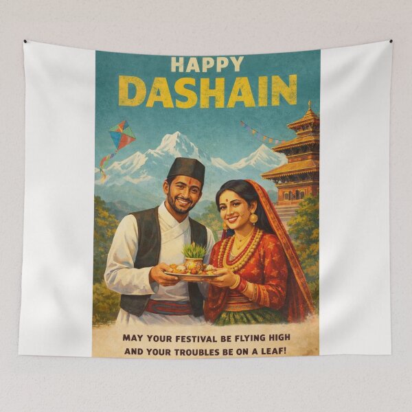 Item preview, Happy Dashain Festival of Tika in Nepali Culture with Kathmandu Himalayas designed and sold by Places On Earth.
