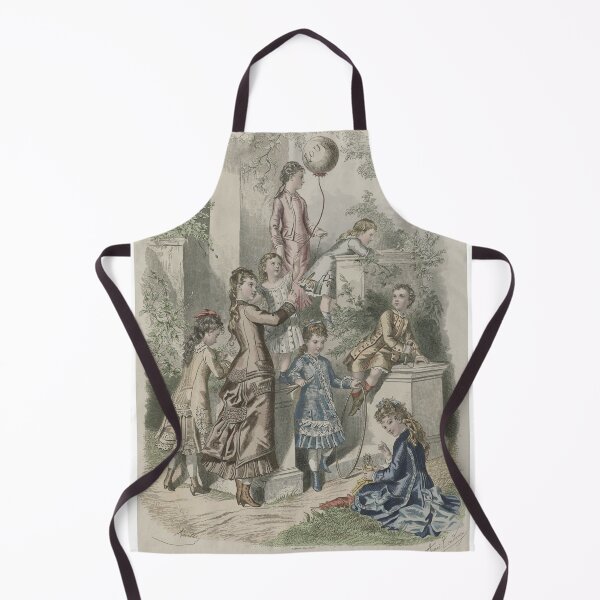 Item preview, Victorian Children's Fashion Print – La Mode Illustrée Paris 1870s – Anaïs Toudouze Antique Illustration designed and sold by BestVarieties.