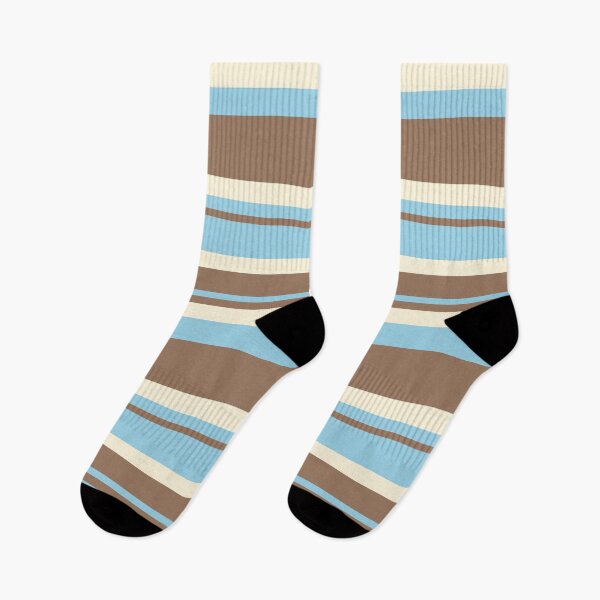 Item preview, Cute Brown Blue Stripe Pattern designed and sold by kindacute-shop.