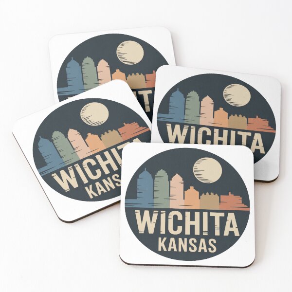 Item preview, Wichita Kansas: Multicolor Skyline Textured Moon designed and sold by CircinusStore.