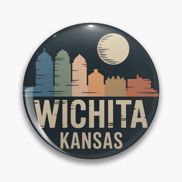Item preview, Wichita Kansas: Multicolor Skyline Textured Moon designed and sold by CircinusStore.