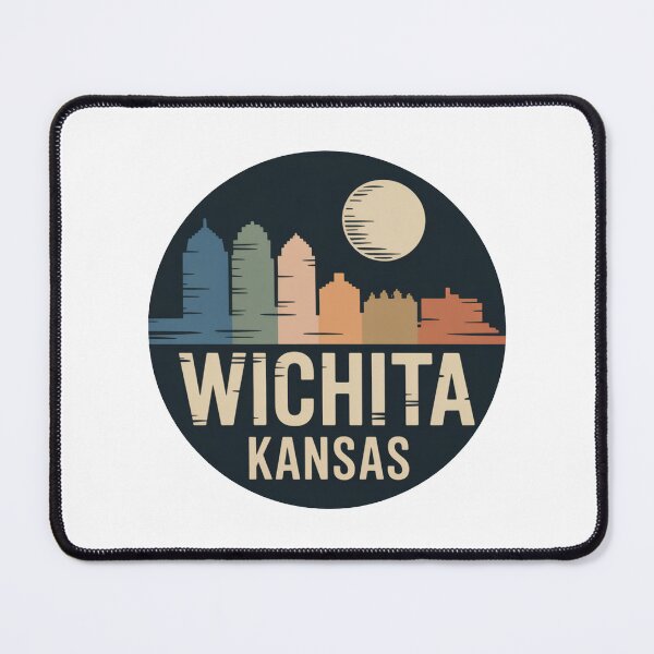 Item preview, Wichita Kansas: Multicolor Skyline Textured Moon designed and sold by CircinusStore.