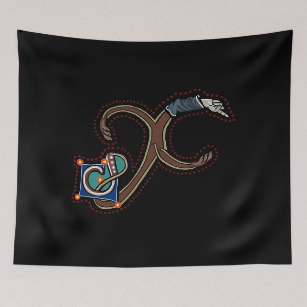 Item preview, Medieval Marginalia Letter X Manicule Art designed and sold by syxiamispn39.