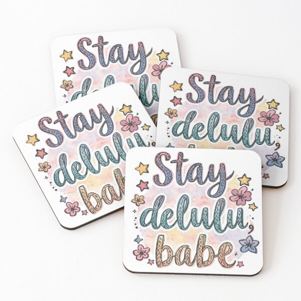 Item preview,  Stay Delulu  babie quotes meme stickers| Delulu Is The Solulu Sticker | Funny Meme Aesthetic | In My Delulu Era 2026 | Kpop Delusional overthinking manVibes v13 designed and sold by CosmicNook1.