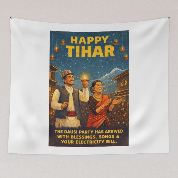Item preview, Happy Tihar Diwali Festival Greetings in Nepal designed and sold by Aryabek.