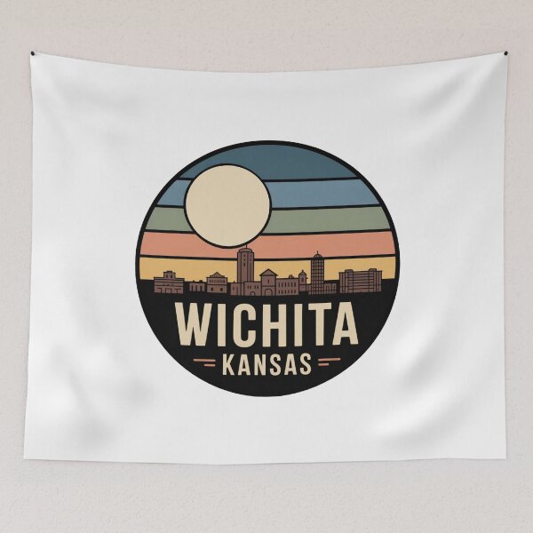Item preview, Wichita, KS: Muted Stripes Detailed Cityscape designed and sold by CircinusStore.
