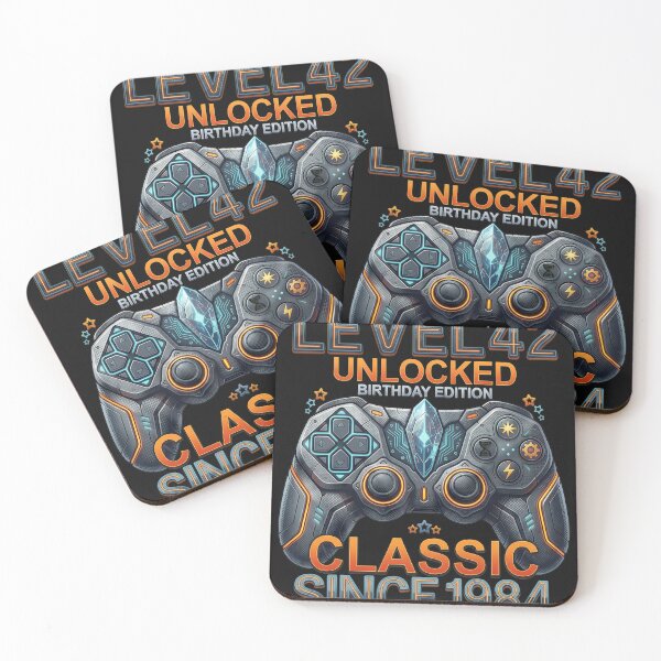 Item preview, Level 42 Unlocked Gamer 42nd Birthday Retro Video Game Controller Tee designed and sold by Dmo3HarkoArt.